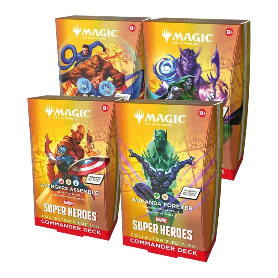 Marvel Super Heroes Commander Deck Collector's Edition Set of 4