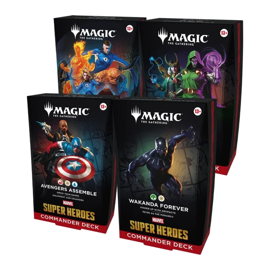Marvel Super Heroes Commander Deck Set of 4