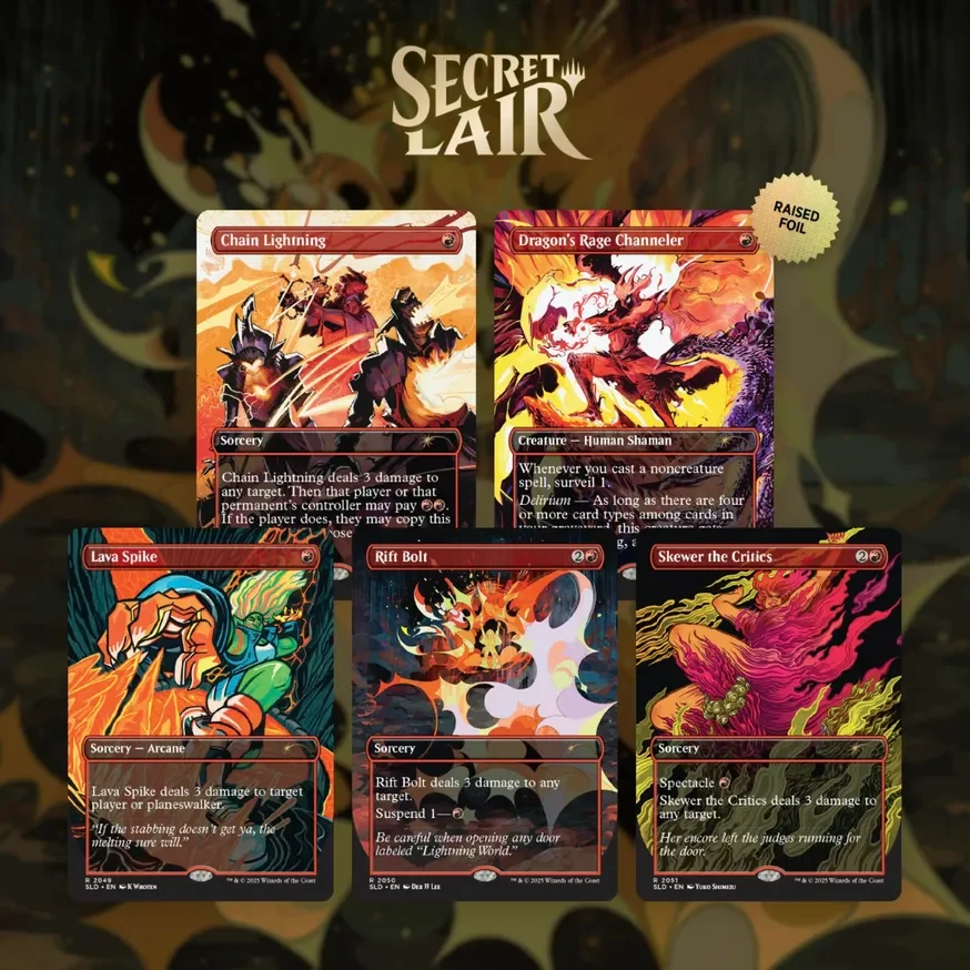 Secret Lair Drop EVERYTHING IS ON FIRE Raised Foil