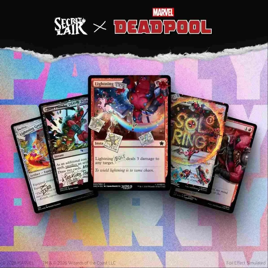 Secret Lair Drop Marvels Deadpool I Fixed It (Youre Welcome) Pool Party Dazzle Foil