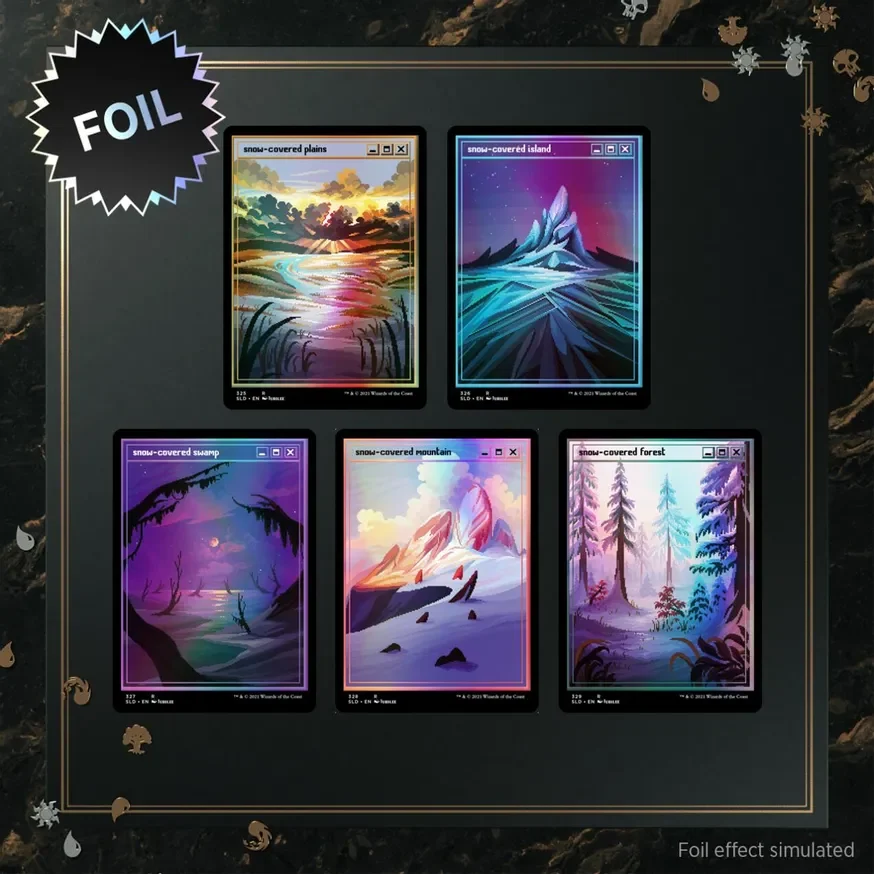 Secret Lair Drop PixelSnowLandsjpg Foil