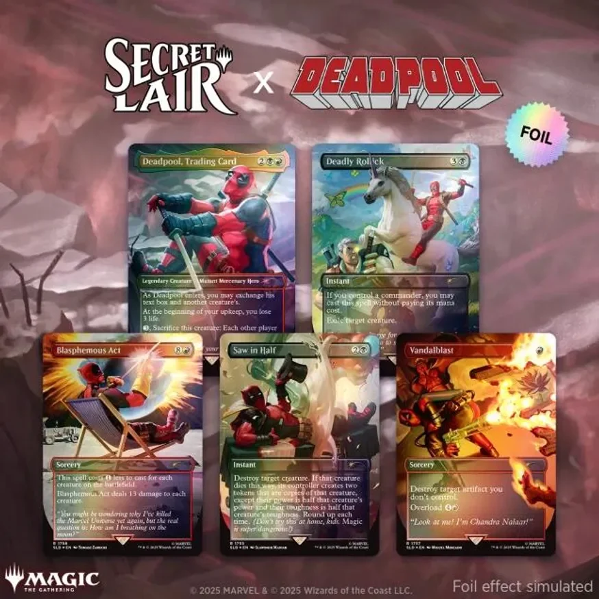 Secret Lair Drop Secret Lair x Marvels Deadpool April Pools Day Rainbow Foil