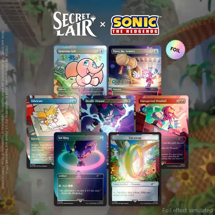 Secret Lair Drop Secret Lair x Sonic the Hedgehog Chasing Adventure Rainbow Foil
